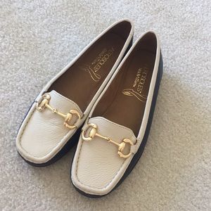 New Navy/White Aerosoles Leather Loafers
